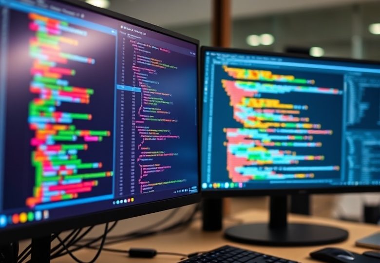 Development team working on terminal software